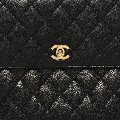 Chanel Caviar Quilted Jumbo Kelly Flap Black 7 of 10
