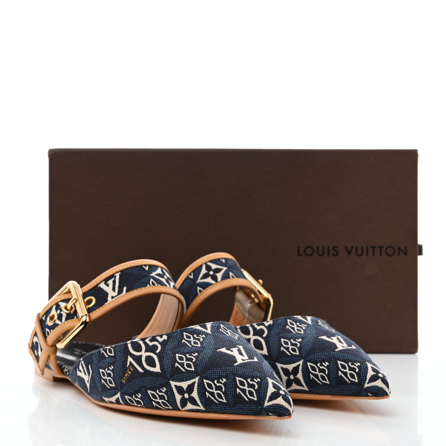 Jacquard Since 1854 Sofia Flat Mules 39 Blue