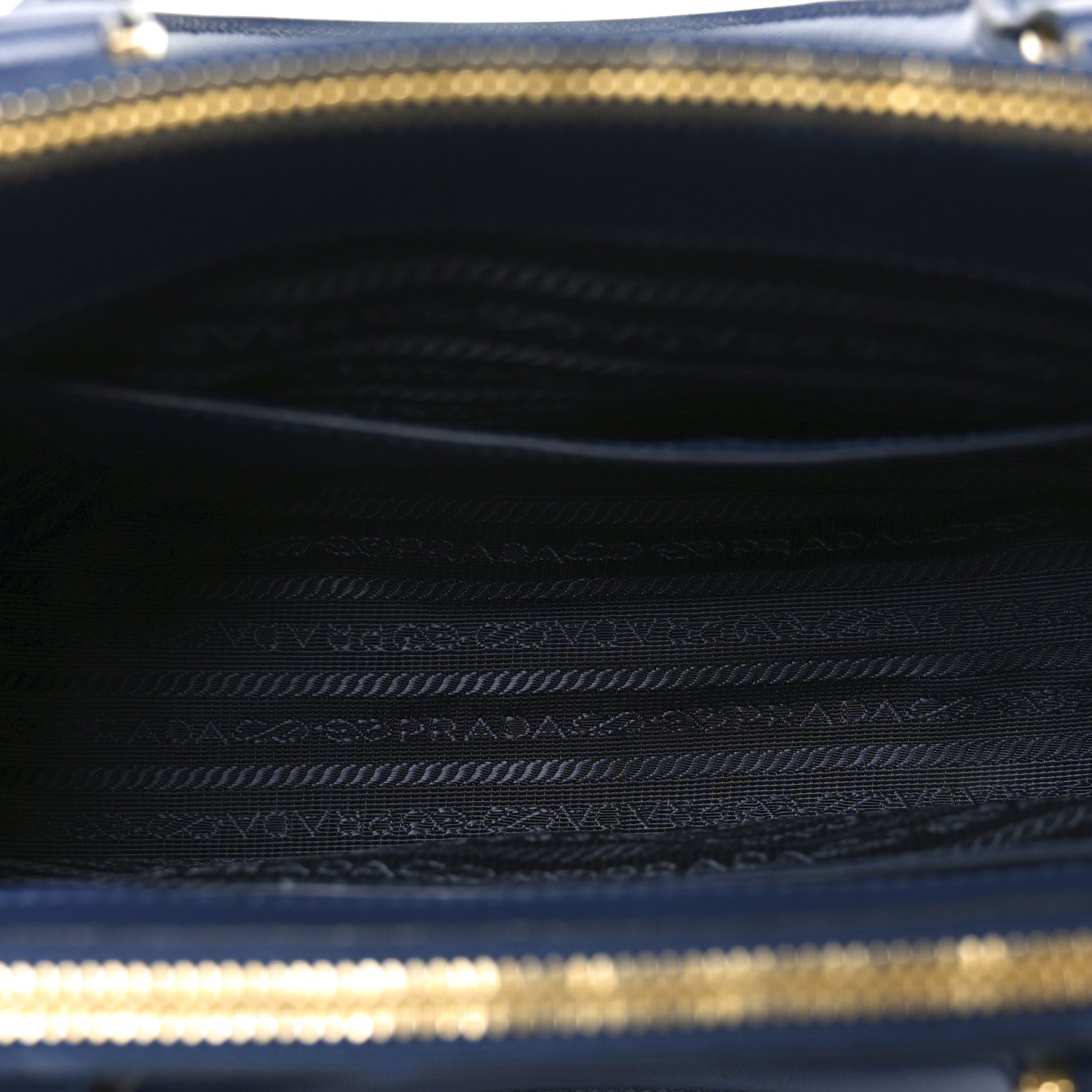 Prada Saffiano Lux Mini Galleria Double Zip Tote Bluette 9 of 16