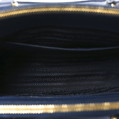 Prada Saffiano Lux Mini Galleria Double Zip Tote Bluette 9 of 16