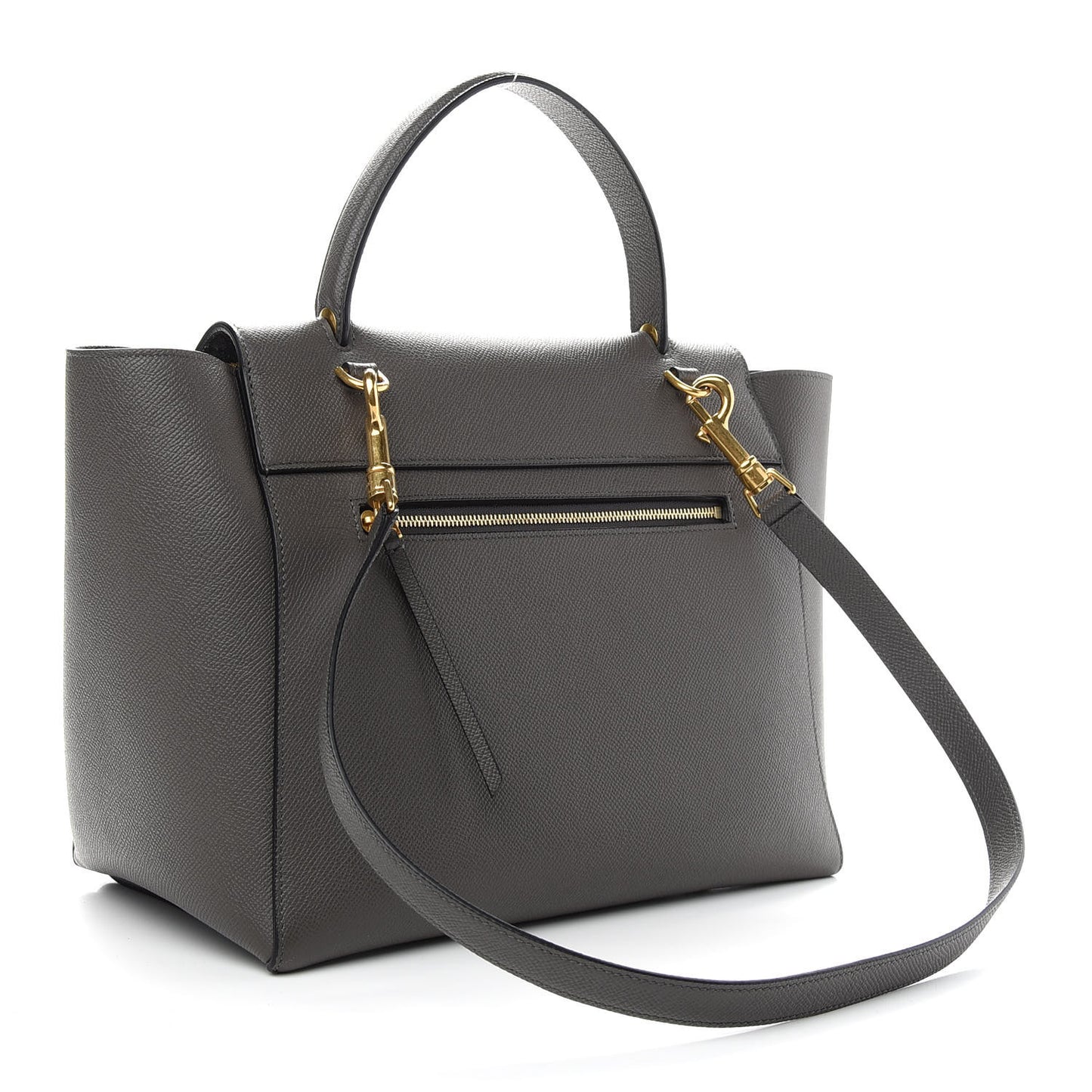 Grained Calfskin Mini Belt Bag Grey