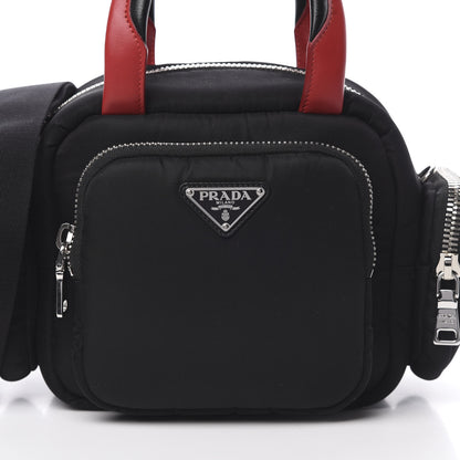 Prada Tessuto Nylon Pocket Top Handle Cargo Bag Black Fuoco 9 of 11