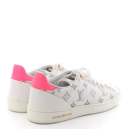 Louis Vuitton Technical Fabric Calfskin Monogram Frontrow Sneakers 37.5 Pink 4 of 10