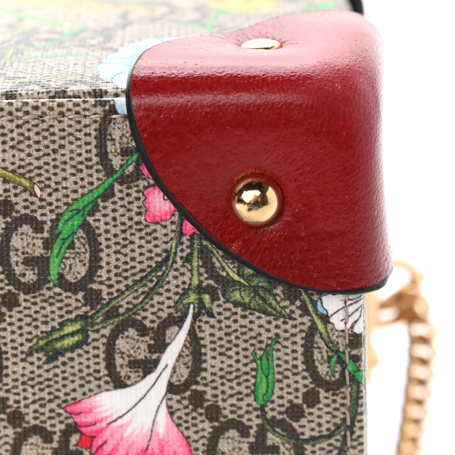 Gucci GG Supreme Monogram Flora Padlock Jewelry Case Red 12 of 12