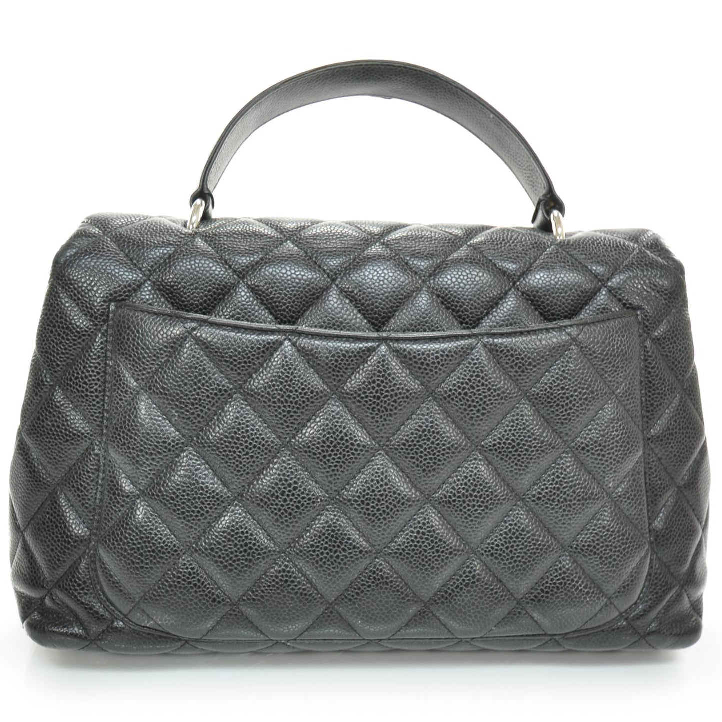 Caviar Kelly Jumbo Flap Bag Black SHW