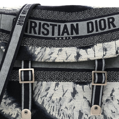 Christian Dior Canvas Embroidered Tie Dye Diorcamp Messenger Blue Multicolor 8 of 14