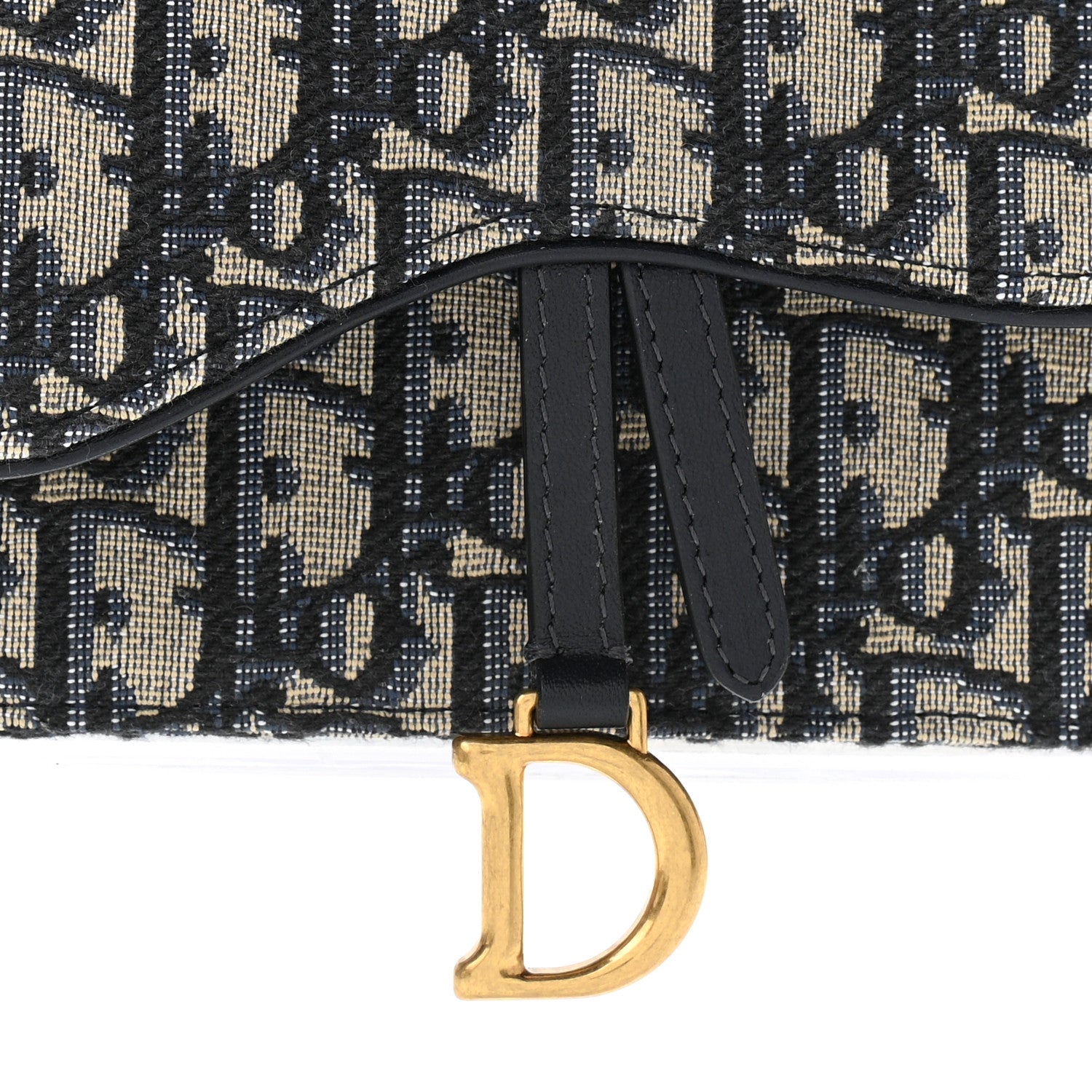 Christian Dior Oblique Saddle Belt Bag Blue 5 of 11