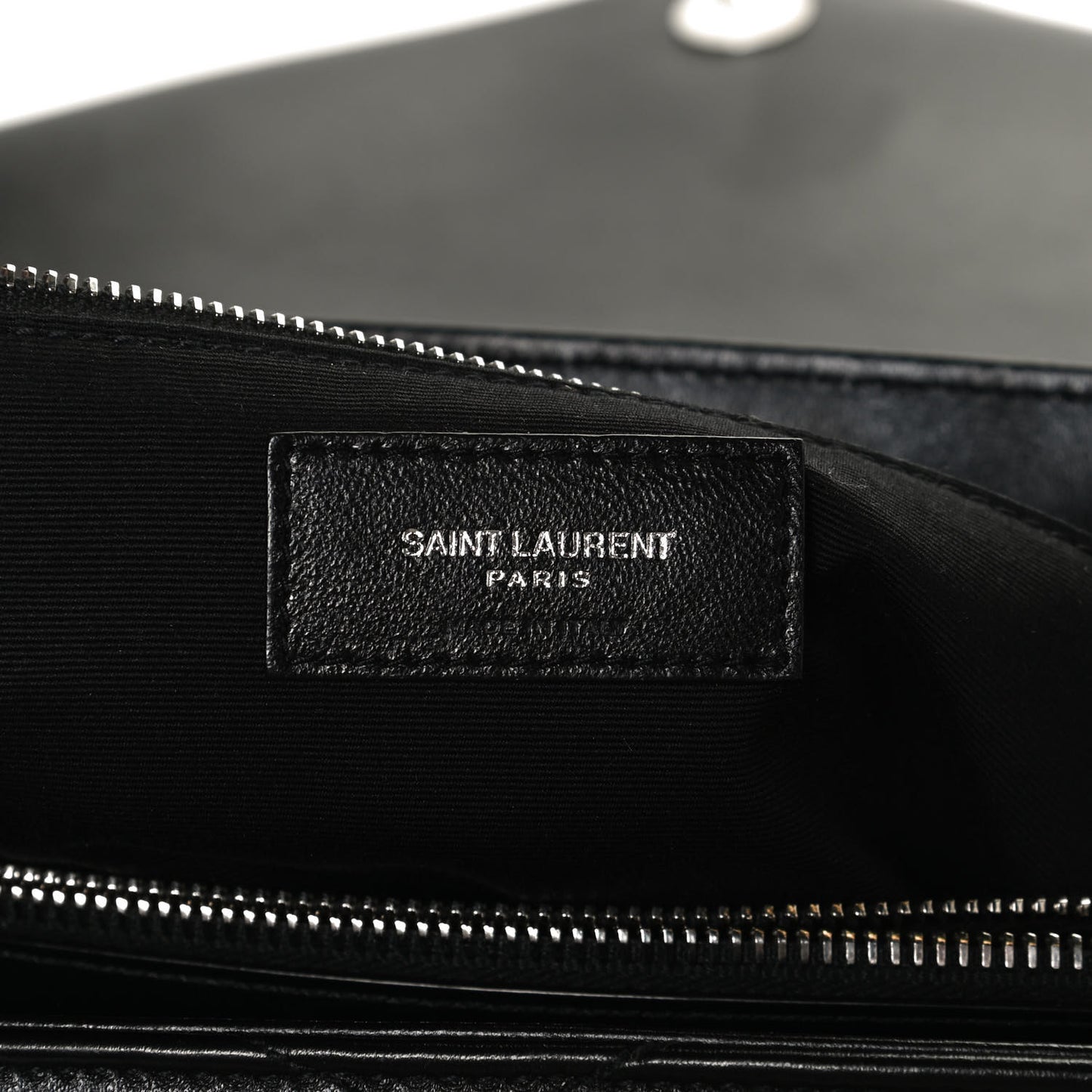Calfskin Y Quilted Monogram Medium Loulou Chain Satchel Black