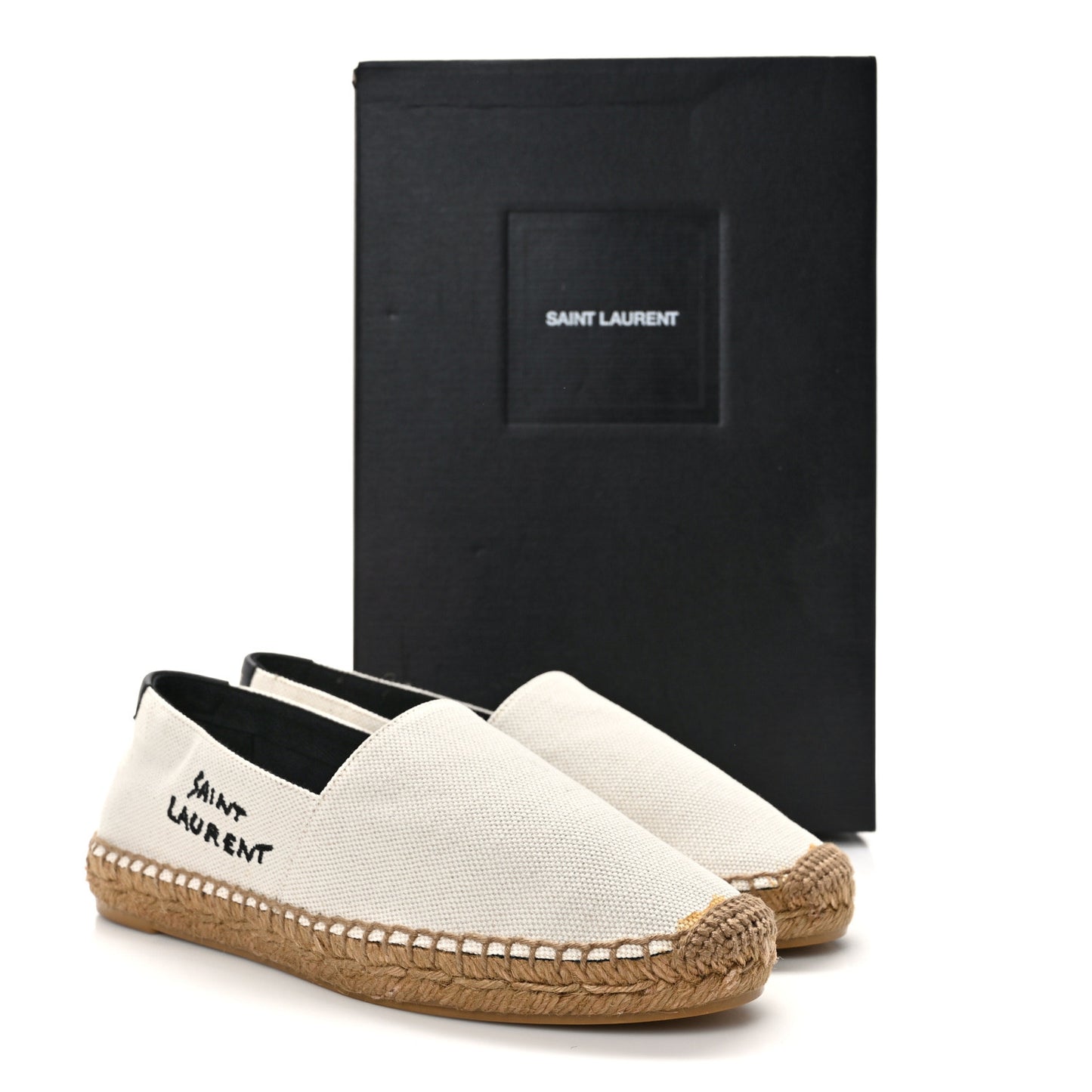 Canvas Nappa Elba Light Logo Embroidered Espadrilles 36 Ecru