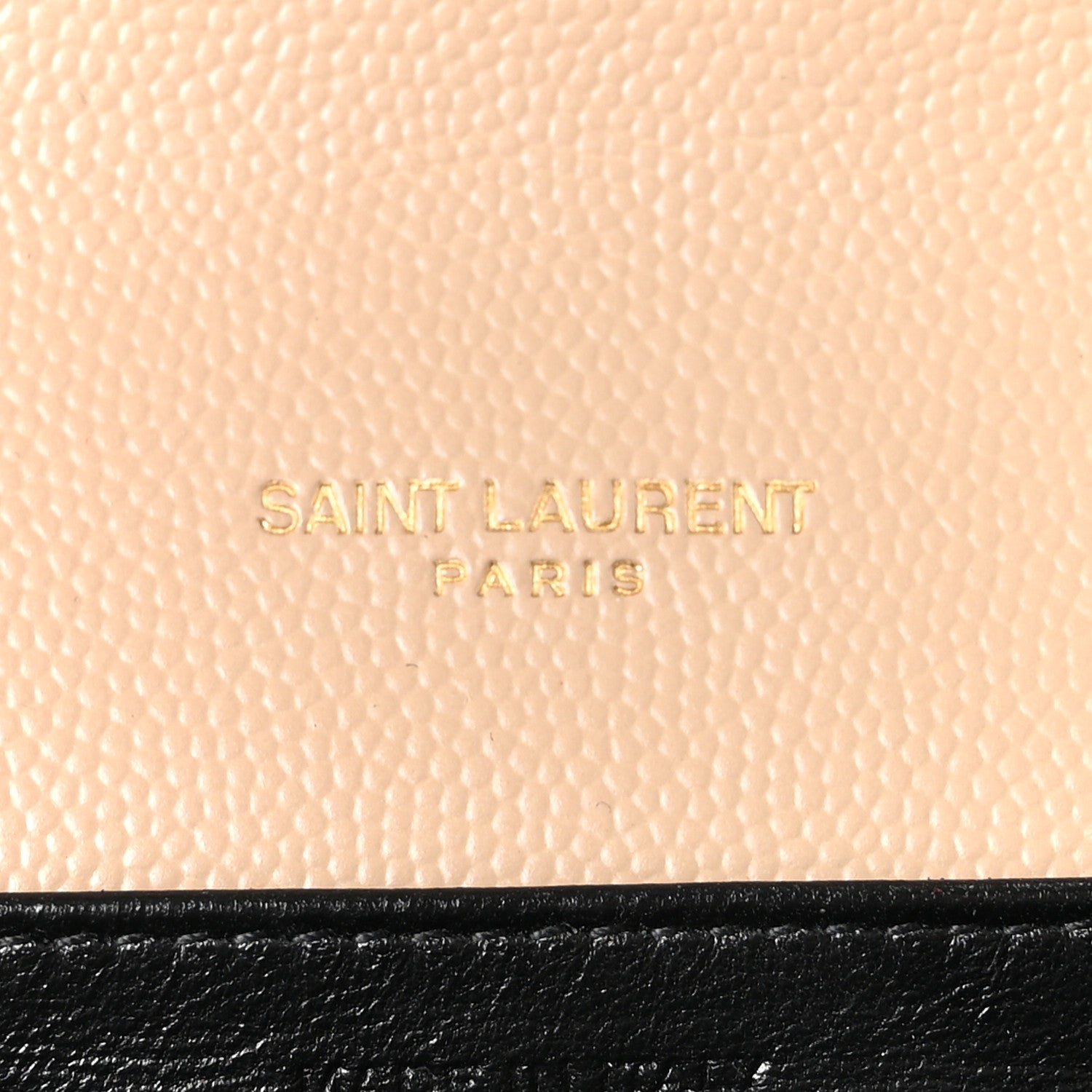 Saint Laurent Grain De Poudre Monogram Cassandra Chain Wallet Dark Beige 6 of 9