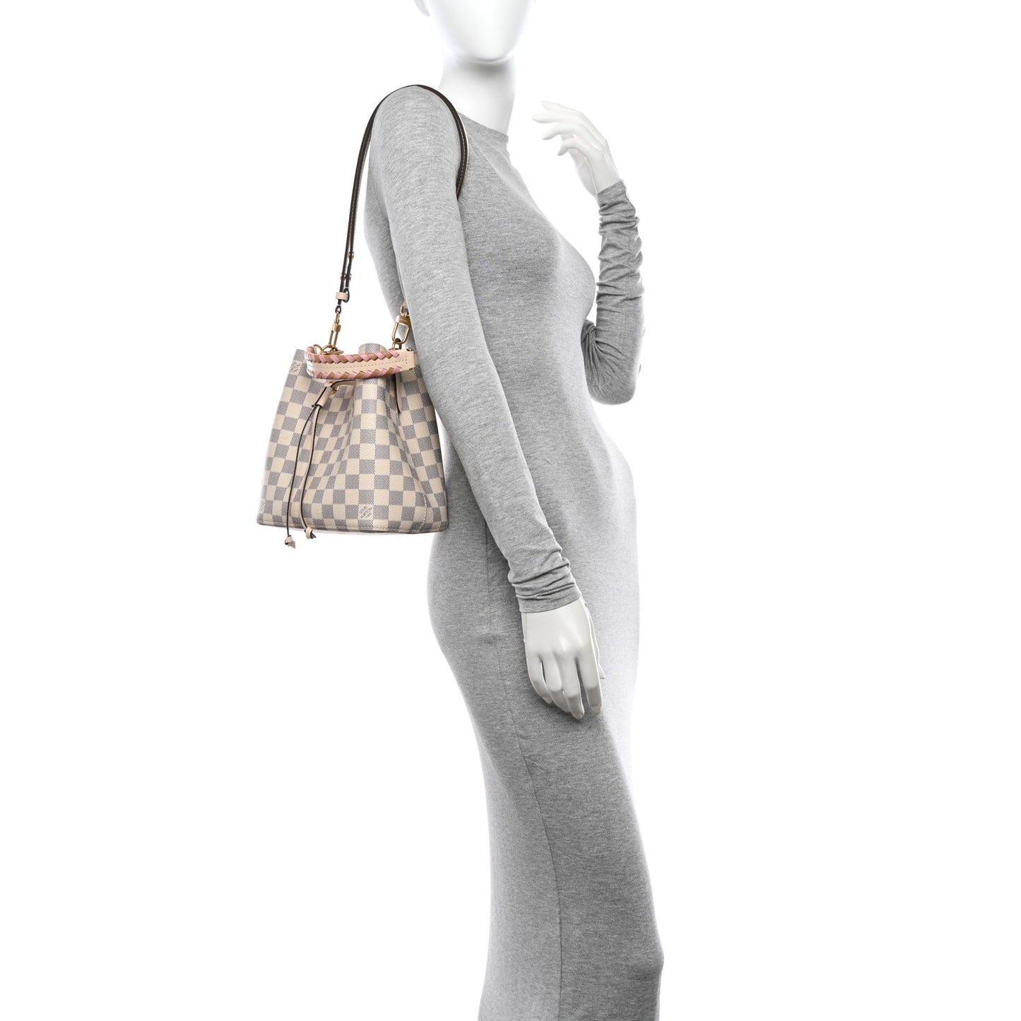 Damier Azur Braided Neonoe BB Pink