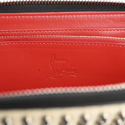 Christian Louboutin Metallic Specchio Panettone Spiked Zip Around Wallet Silver 6 of 8