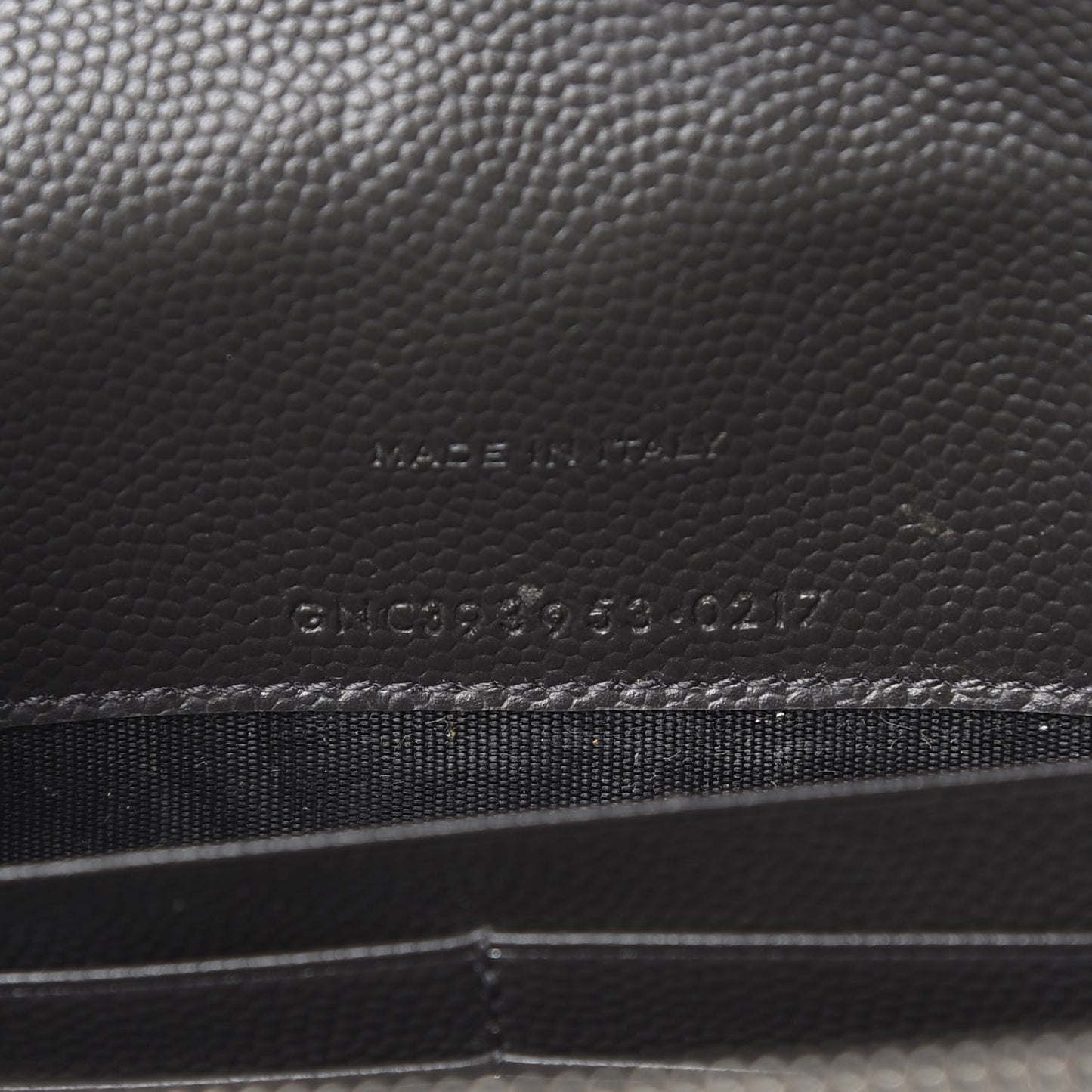 Grain De Poudre Matelasse Chevron Monogram Envelope Chain Wallet Coal