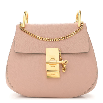 Chloe Grained Lambskin Mini Drew Shoulder Bag Cement Pink 1 of 12