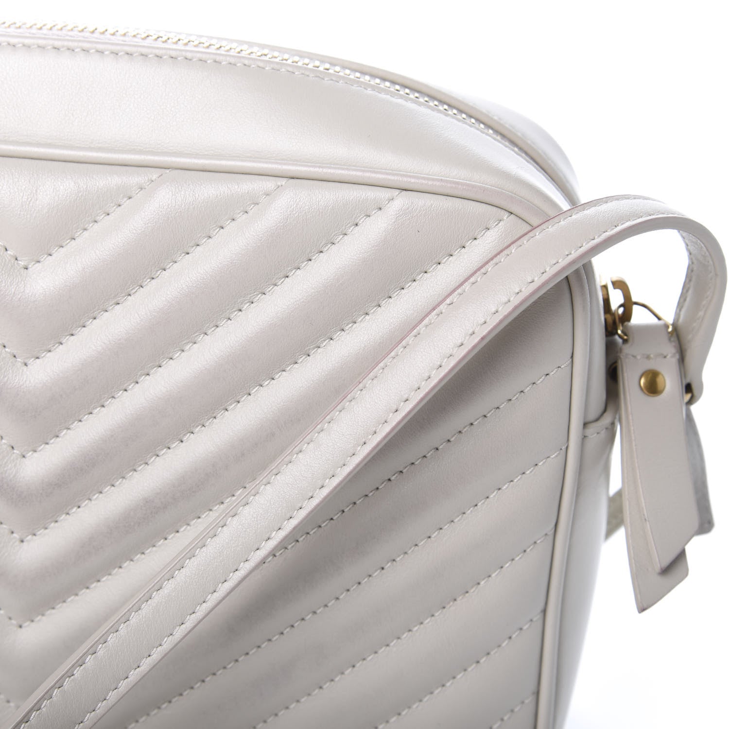Saint Laurent Calfskin Matelasse Monogram Lou Camera Bag Crema Soft 13 of 20