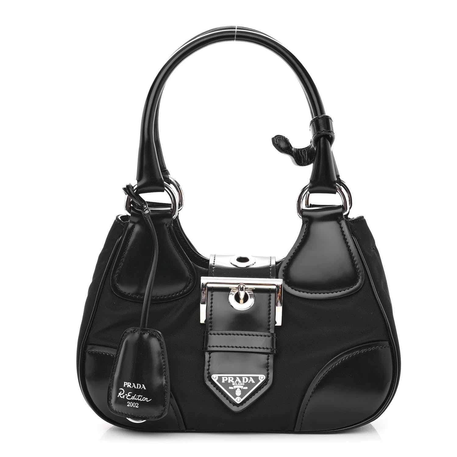 Prada Re-Nylon Spazzolato Re-Edition 2002 Moon Bag Black 1 of 9