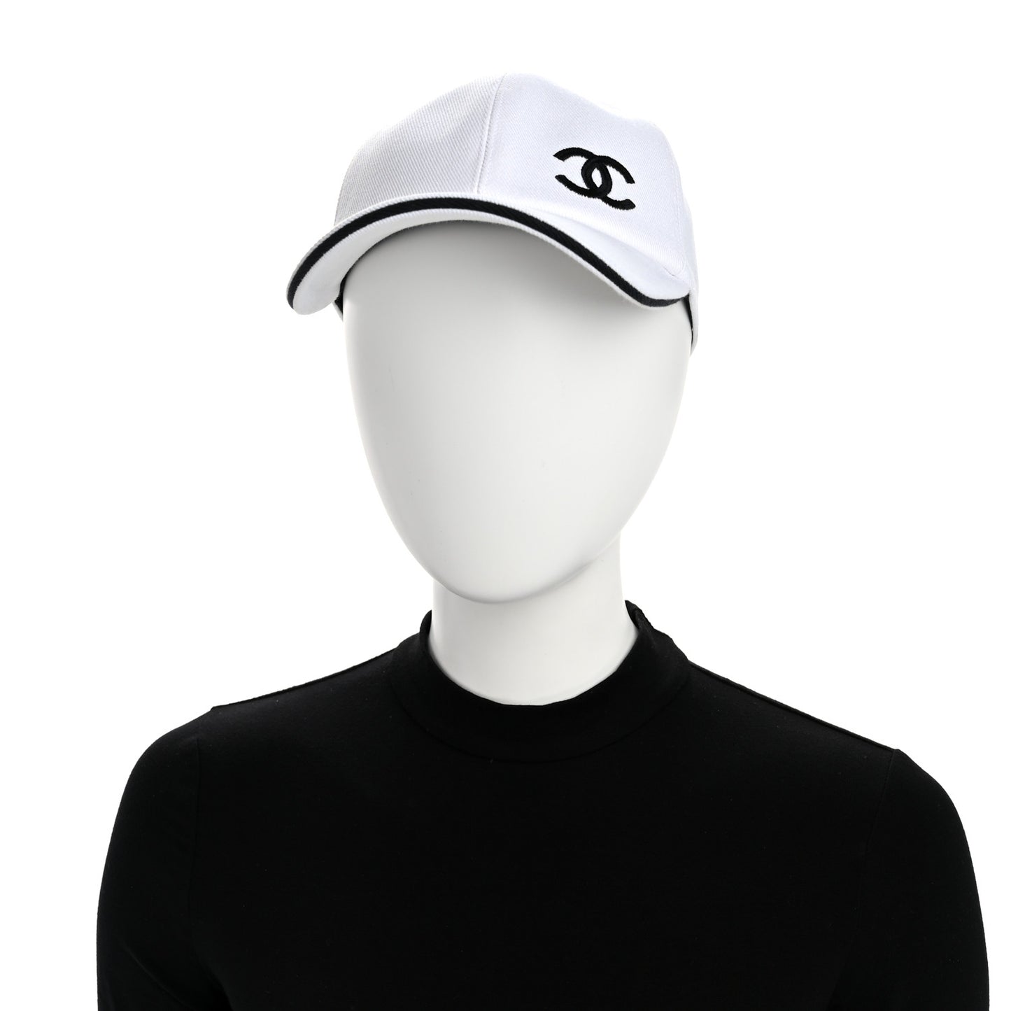 Cotton CC Cap Hat White Black