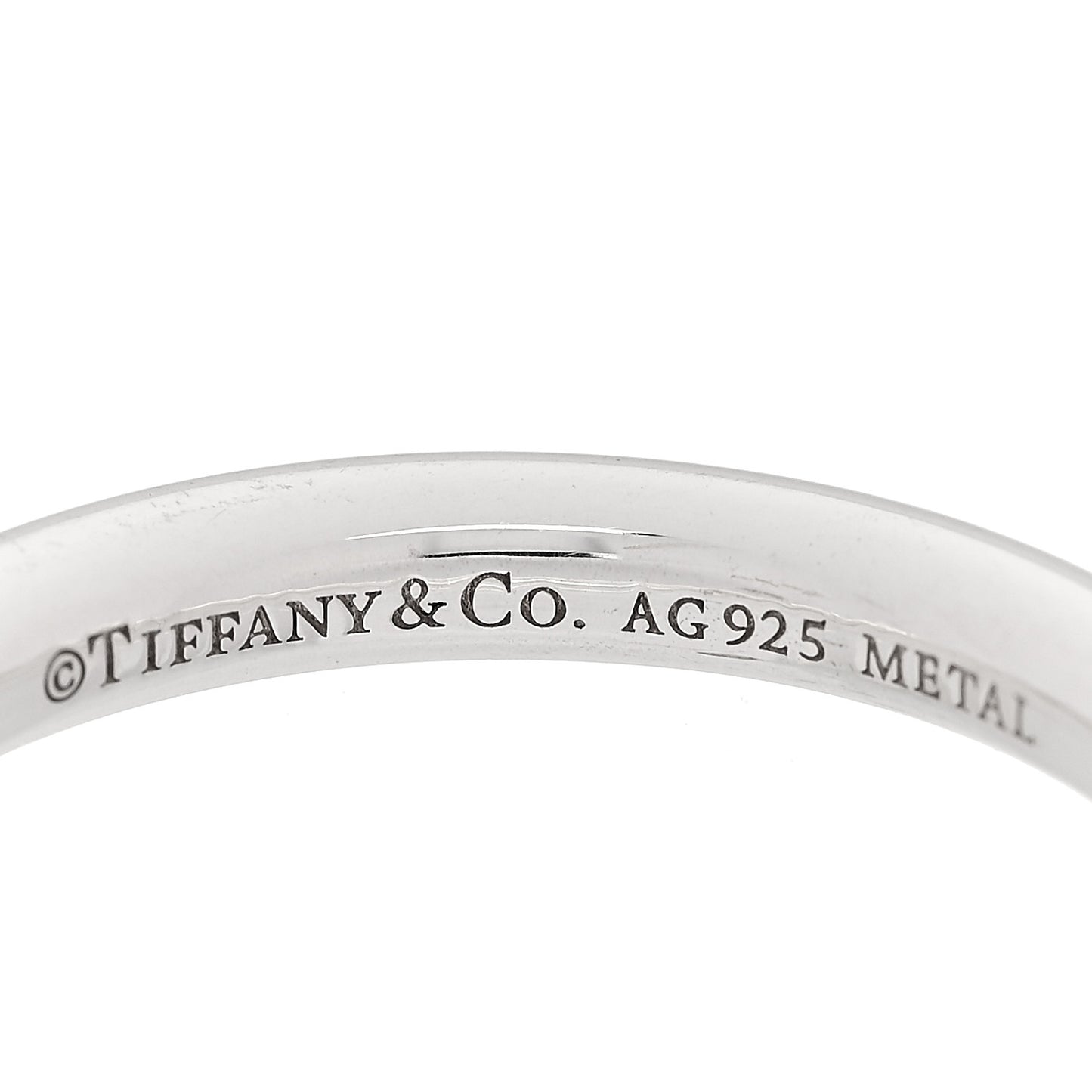 Sterling Silver Rubedo Return to Tiffany Round Charm Ring 52 6