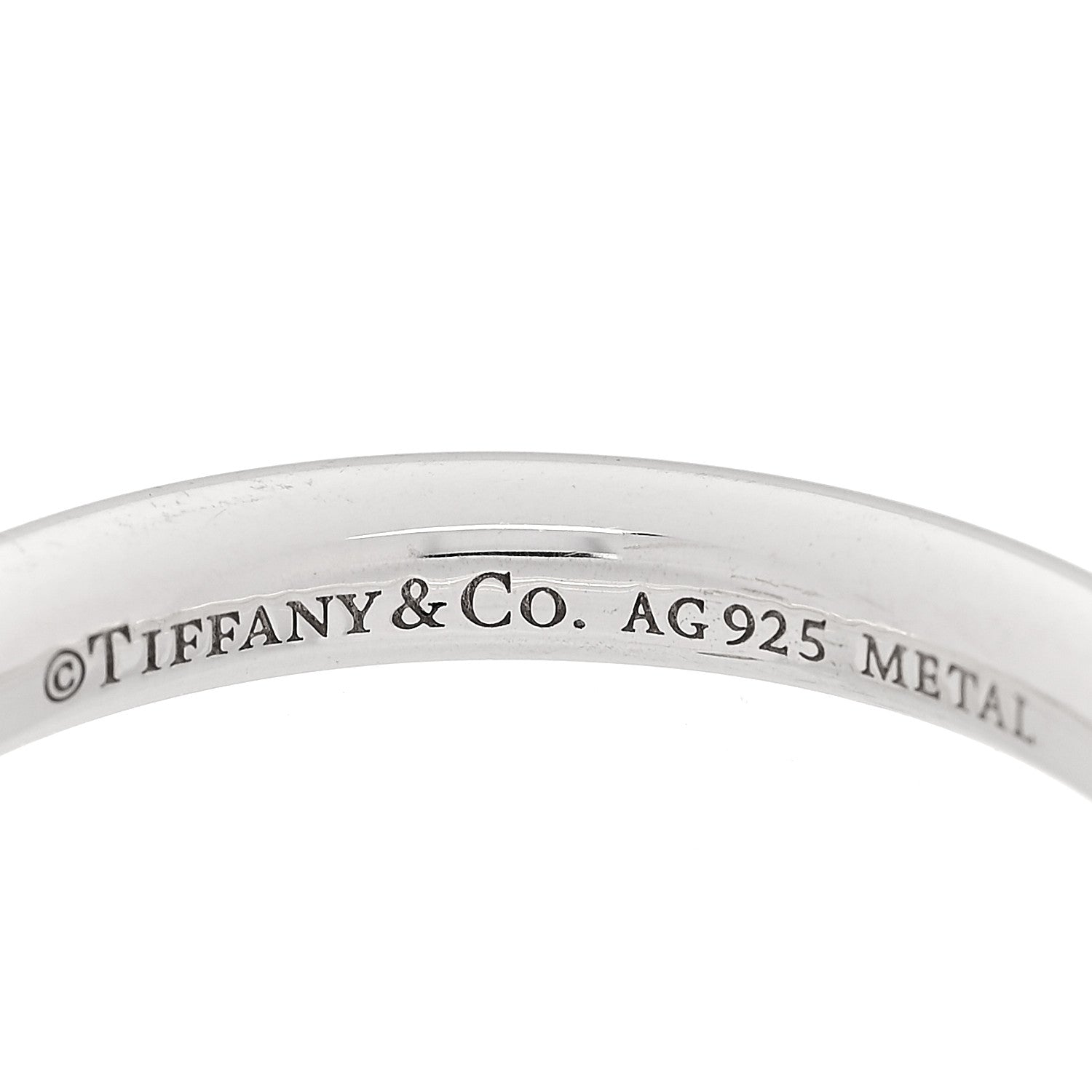 Tiffany Sterling Silver Rubedo Return to Tiffany Round Charm Ring 52 6 4 of 6