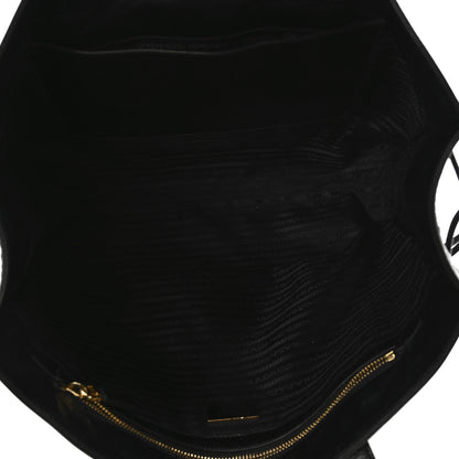 Prada Soft Lux Large Shopping Tote Black 5 of 11