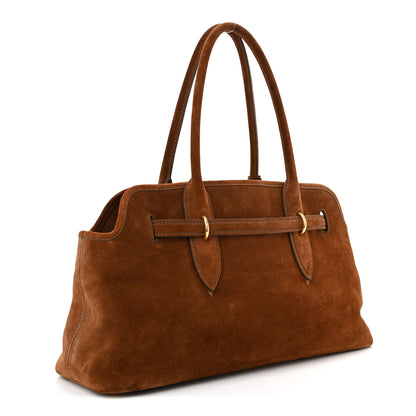 Miu Miu Camoscio Large Aventure Bag Oak 3 of 12