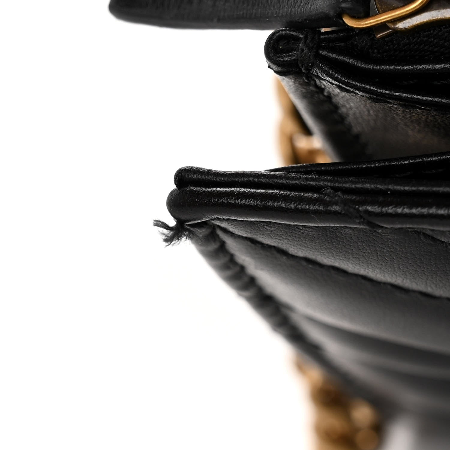 Gucci Calfskin Matelasse GG Marmont Chain Wallet Black 16 of 19