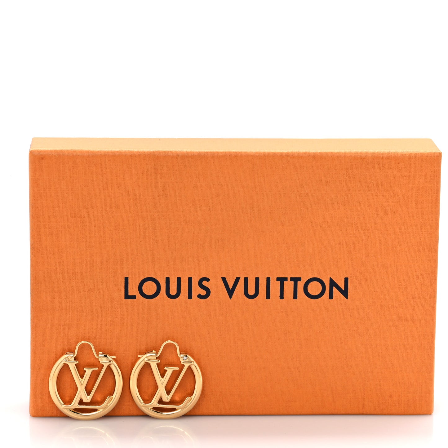 Metal Small Louise Hoop Earrings Gold