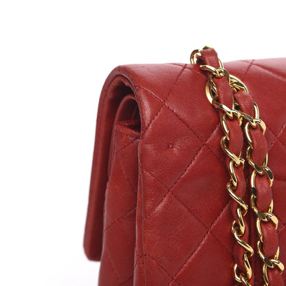 Chanel Lambskin Quilted Medium Double Flap Red 14 of 17