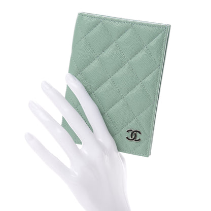 Chanel Caviar Quilted Passport Holder Green 2 of 8