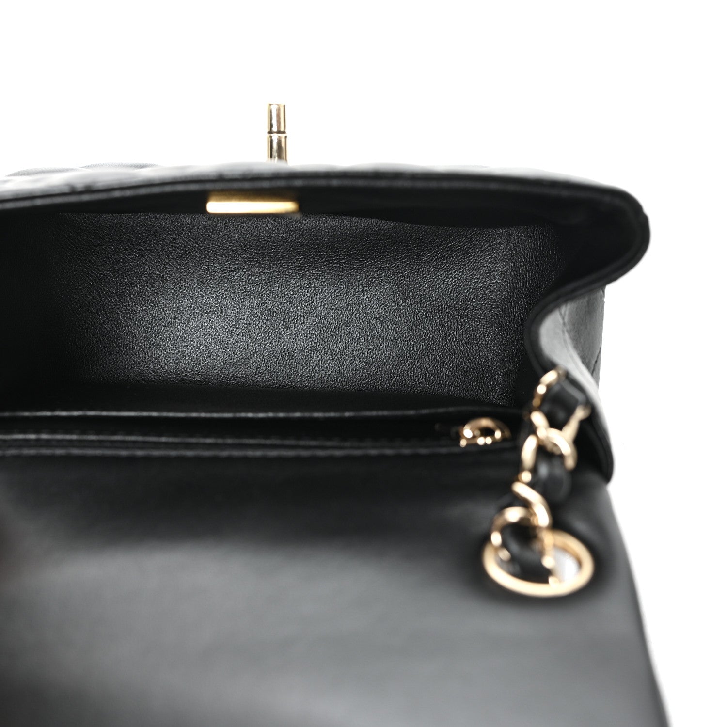 Chanel Lambskin Quilted Mini Square Flap Black 5 of 11