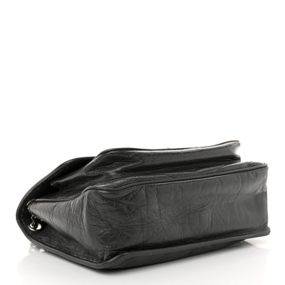 Saint Laurent Crinkled Calfskin Matelasse Monogram Medium Niki Chain Satchel Storm 4 of 10