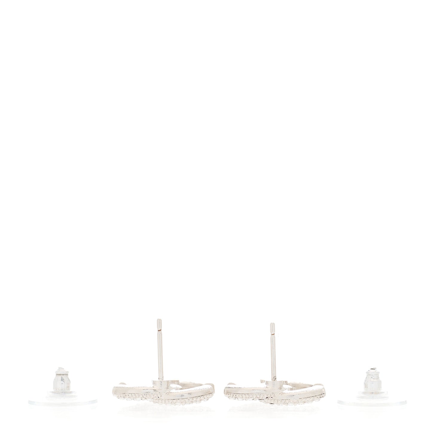 Crystal CC Earrings Silver