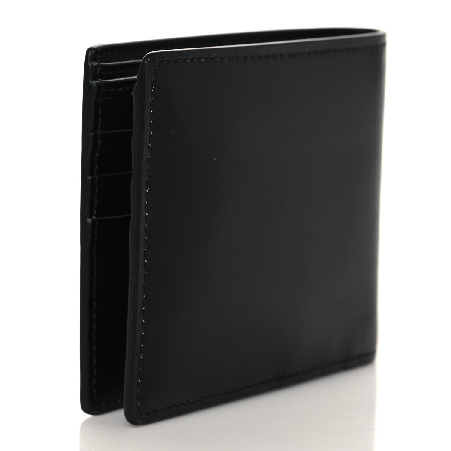 Versace Calfskin Bi-Fold Wallet Black 3 of 8