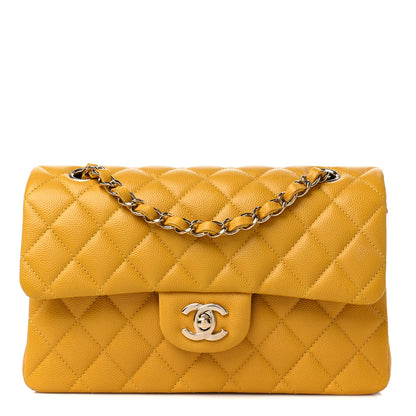 Chanel Caviar Quilted Small Double Flap Yellow 1 of 11