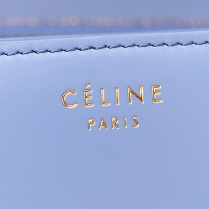 Celine Spazzolato Calfskin Medium Classic Box Flap Bag Porcelain 7 of 14