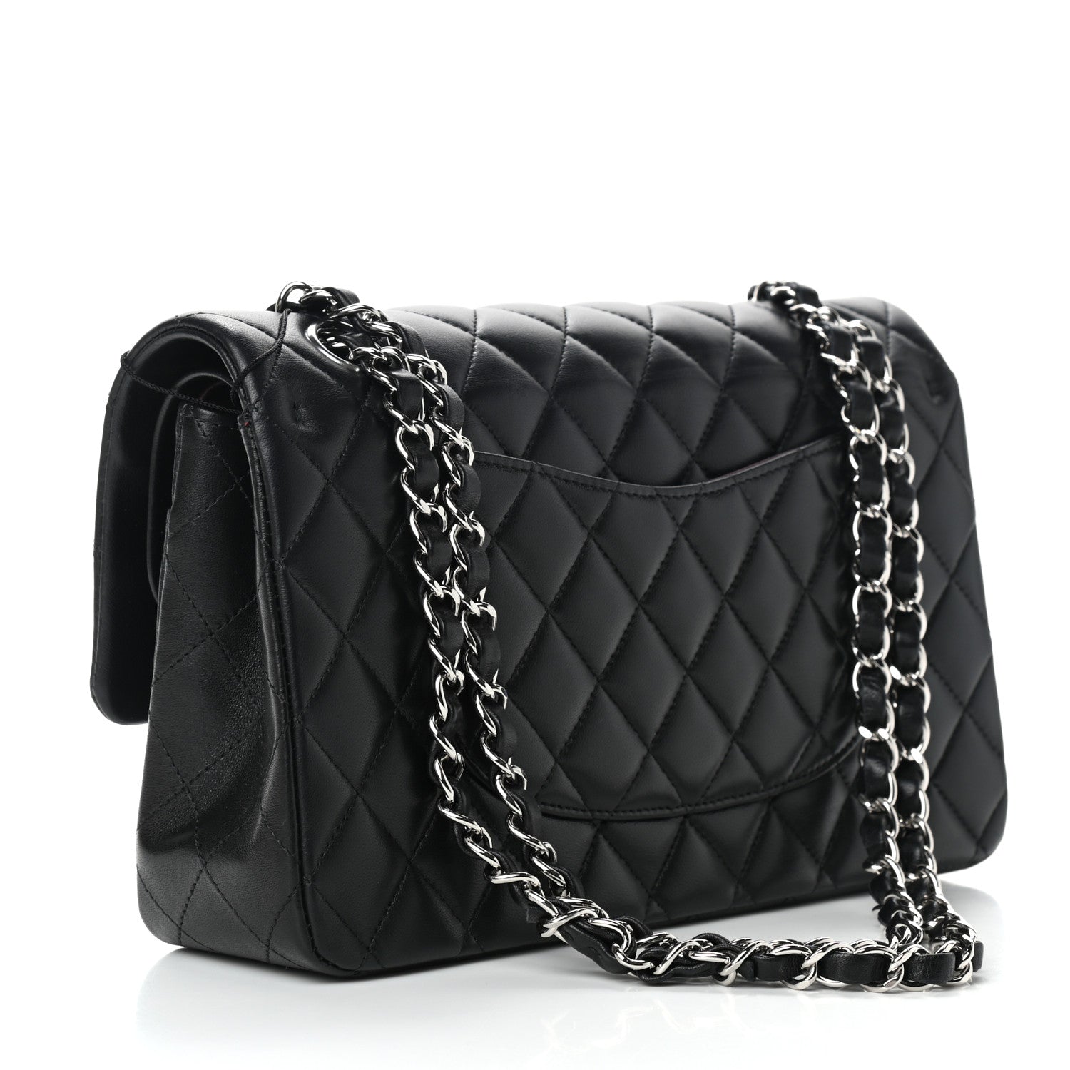 Chanel Lambskin Quilted Medium Double Flap Black 3 of 10