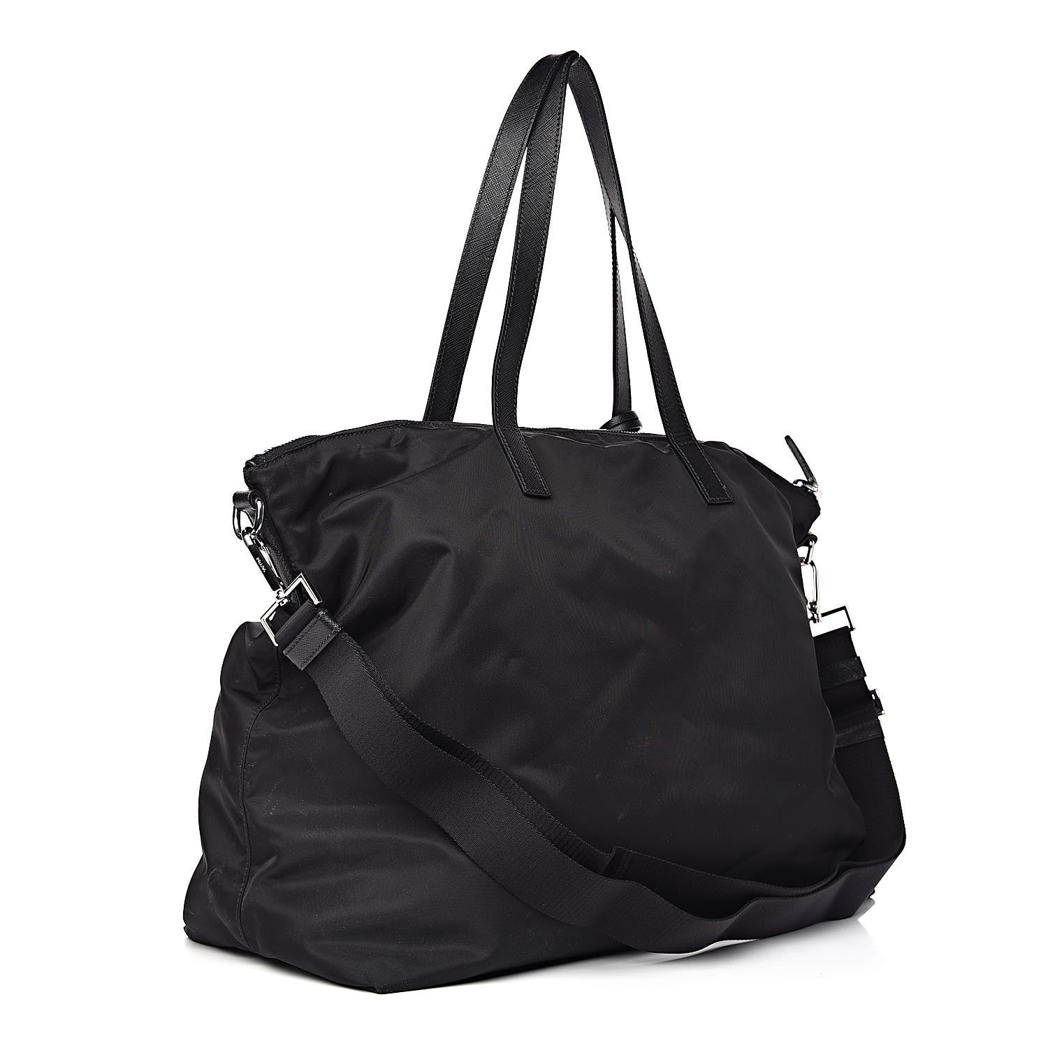 Prada X JAMES JEAN Tessuto Nylon Patch Shopping Tote Black 3 of 17