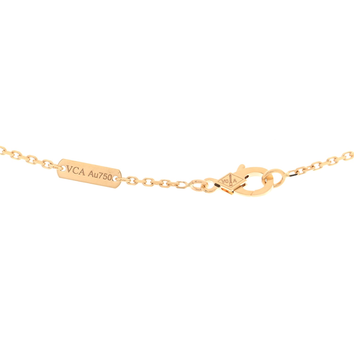 Van Cleef & Arpels 18K Yellow Gold Black Onyx Vintage Alhambra Pendant Necklace 4 of 5