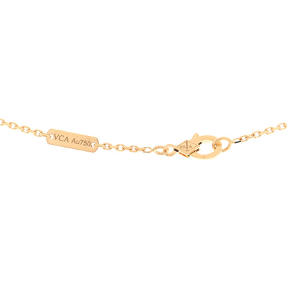 Van Cleef & Arpels 18K Yellow Gold Black Onyx Vintage Alhambra Pendant Necklace 4 of 5