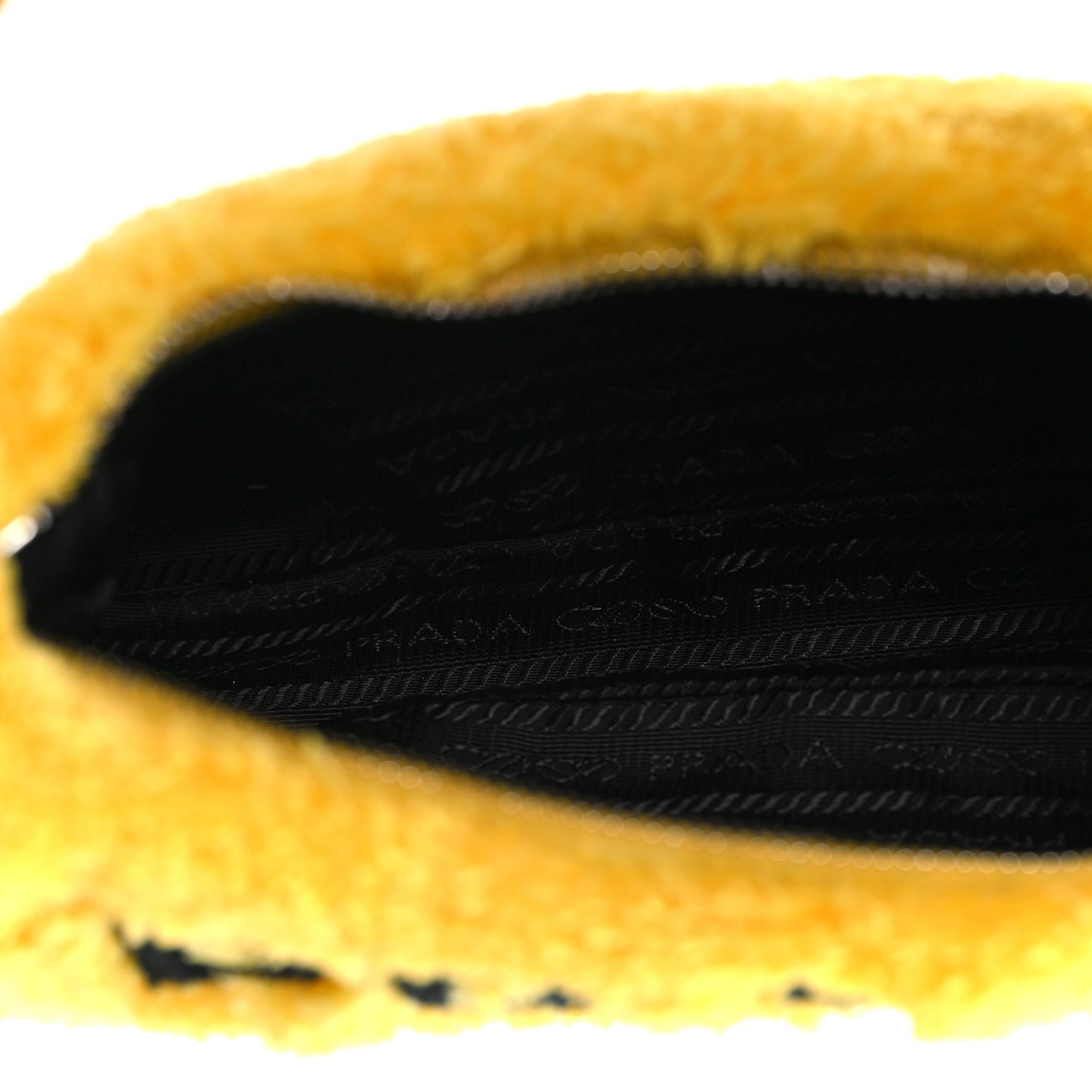 Terry Cloth Mini Re-Edition 2000 Bag Giallo Black