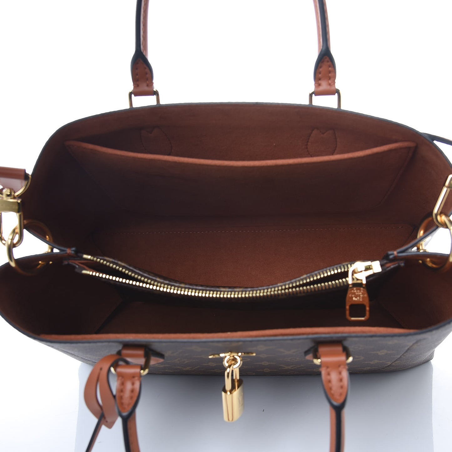 Monogram Flower Tote Caramel