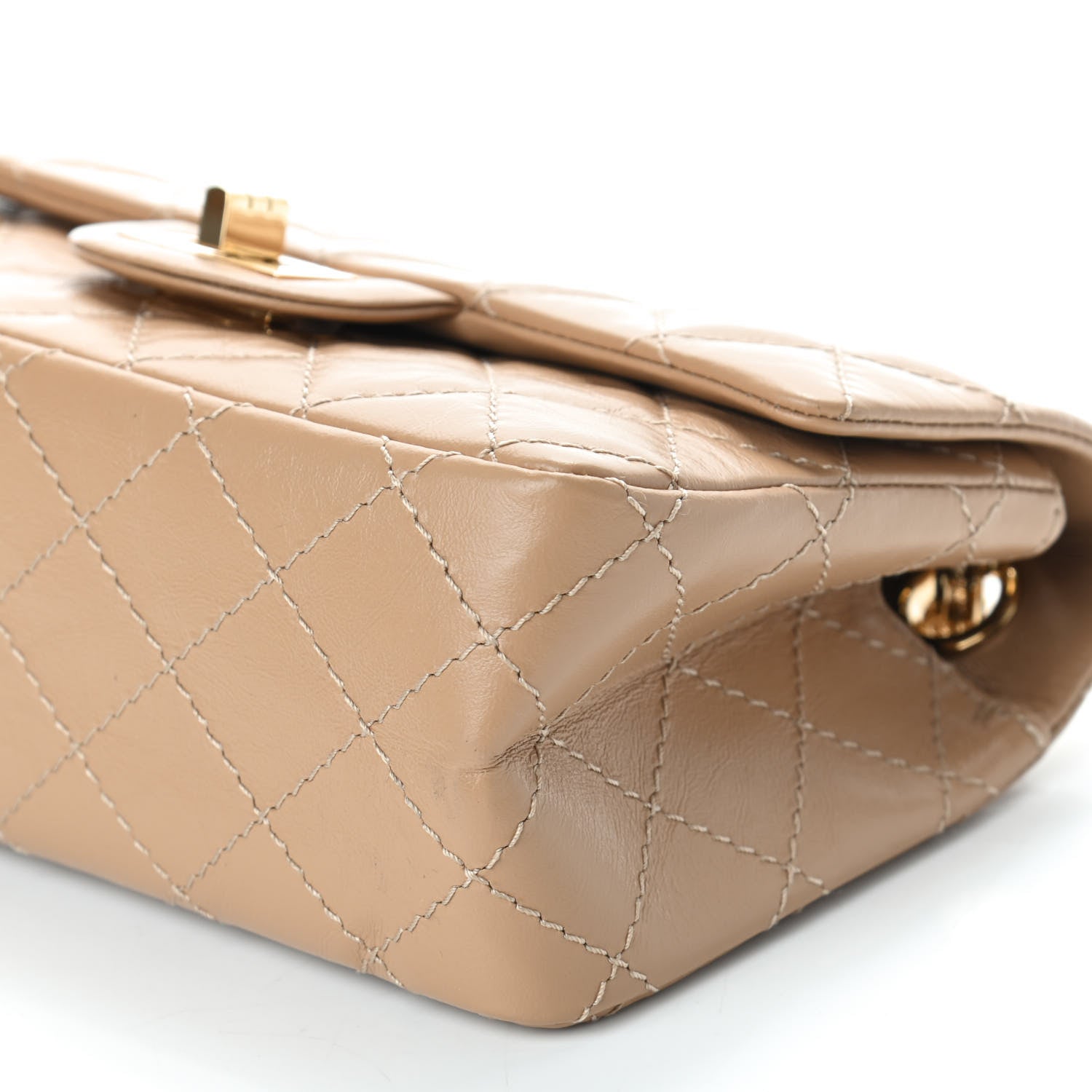 Chanel Aged Calfskin Quilted 2.55 Reissue Mini Flap Beige 7 of 9