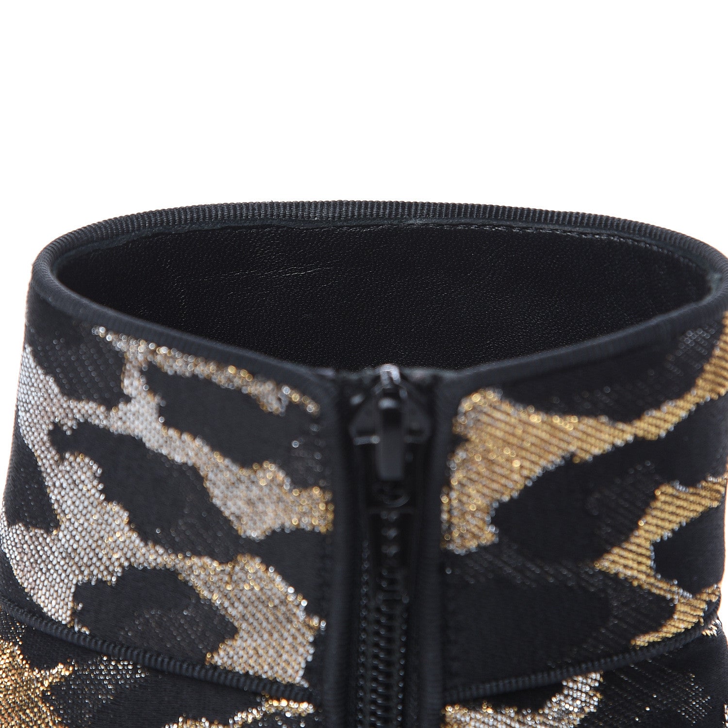 Christian Louboutin Jacquard Feline Moulamax 85 Booties 36 Black Gold 9 of 9