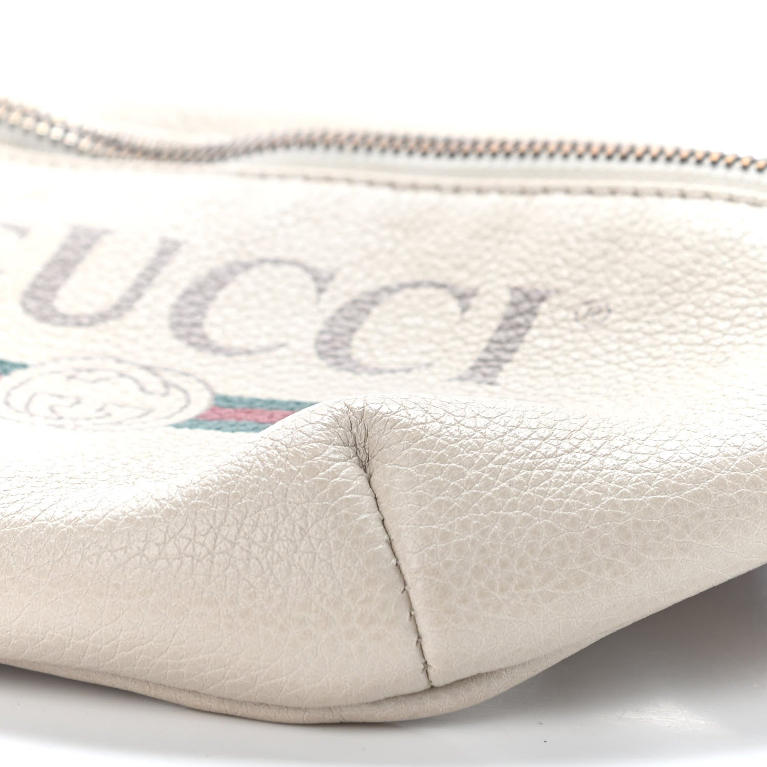 Gucci Grained Calfskin Small Logo Belt Bag White 8 of 8