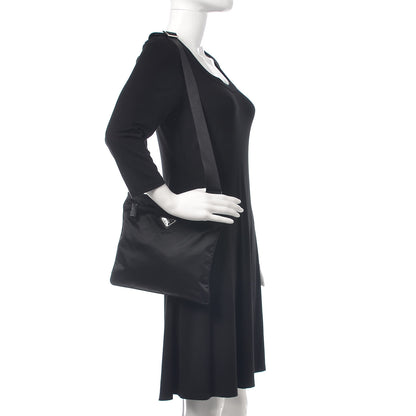 Prada Nylon Saffiano Flat Messenger Bag Black 2 of 10
