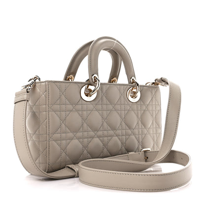 Christian Dior Lambskin Cannage Medium Lady D-Joy Powder Beige 3 of 10