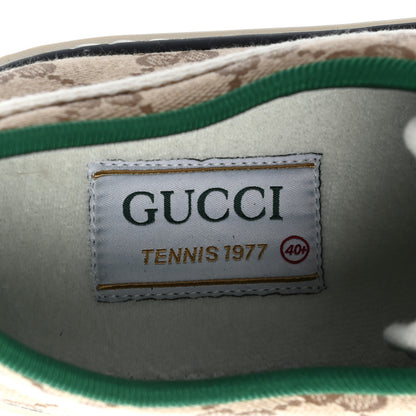 Gucci GG Monogram Web Womens 1977 Tennis Sneakers 40.5 Beige Ebony Mystic White 6 of 6