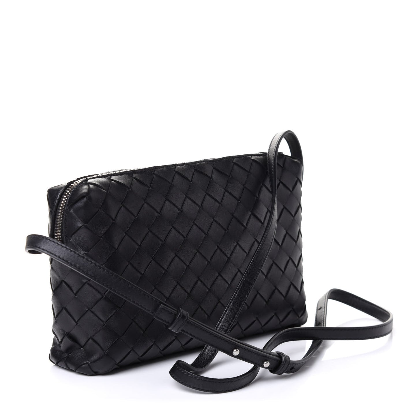 Nappa Intrecciato Mini Crossbody Black
