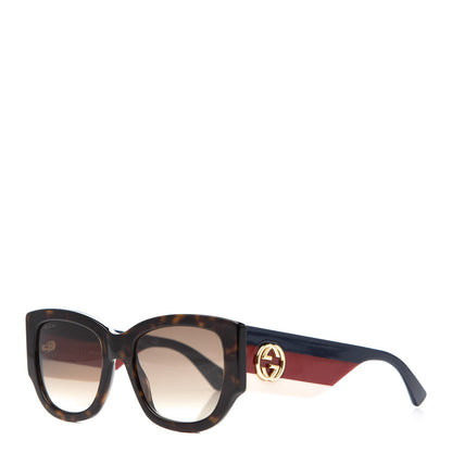 Gucci Acetate Web Oversized Frame Rectangle Sunglasses GG0276S Tortoiseshell 1 of 9