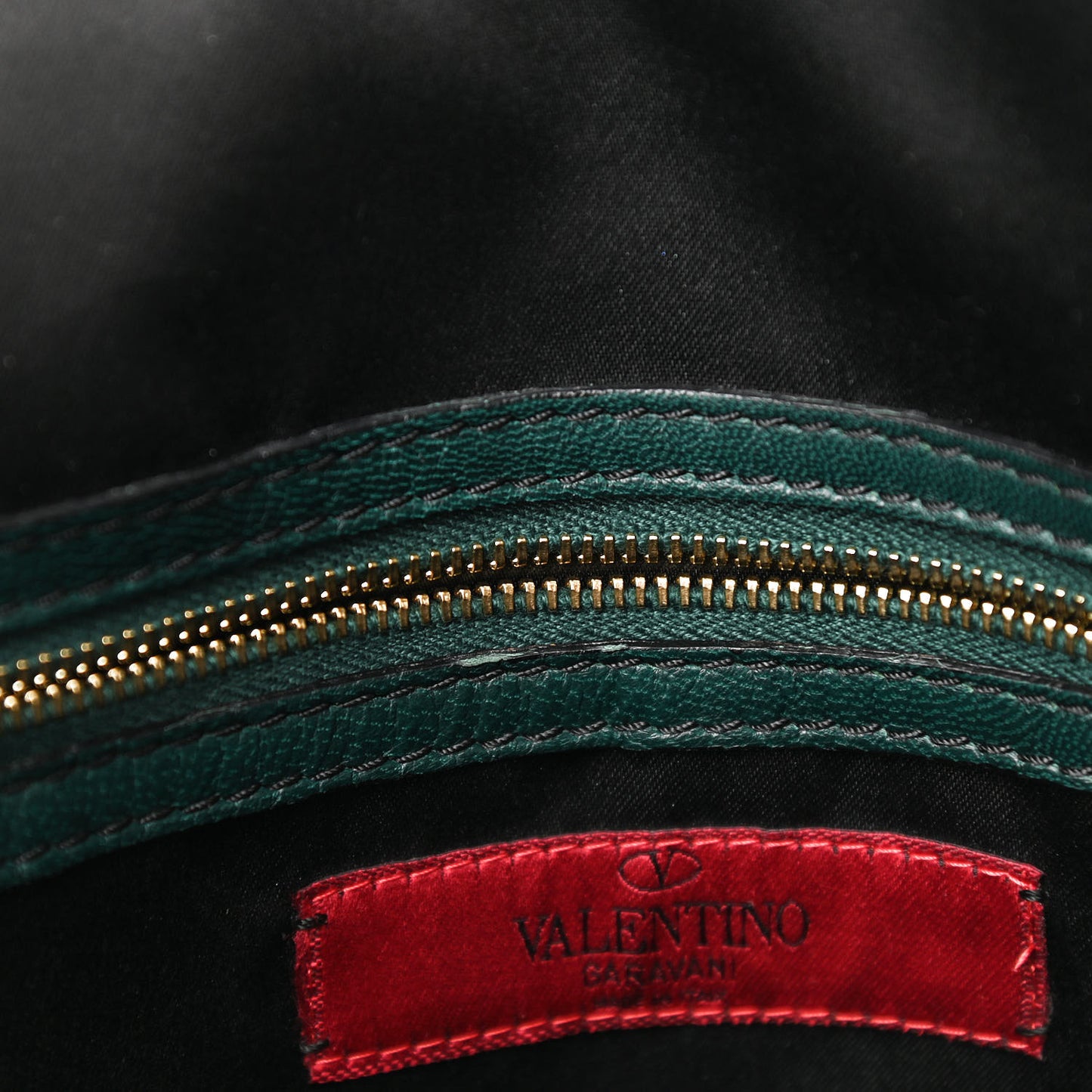 Nappa Pleated Petale Tote Green